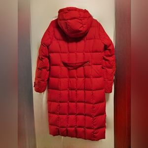 Lands End Long Red Winter Coat